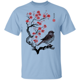 T-Shirts Light Blue / S Little Sparrow sumi-e T-Shirt