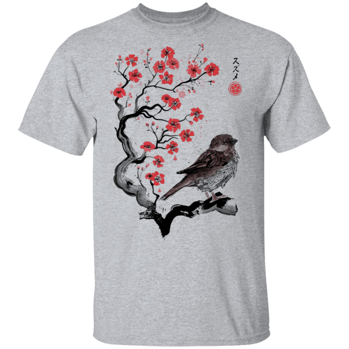 T-Shirts Sport Grey / S Little Sparrow sumi-e T-Shirt