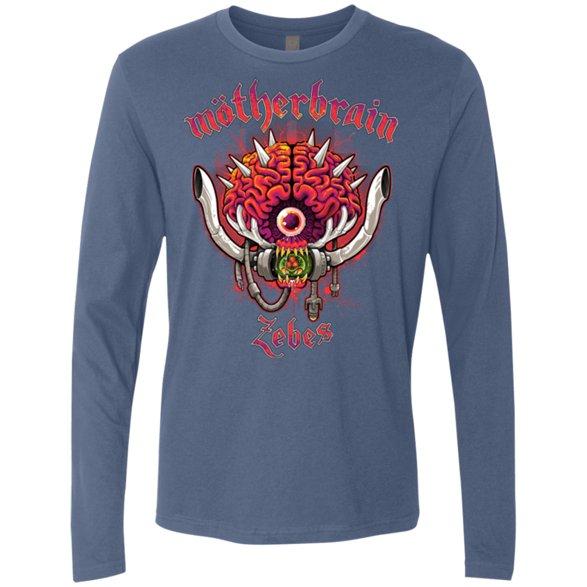 T-Shirts Indigo / Small Live From Zebes Men's Premium Long Sleeve