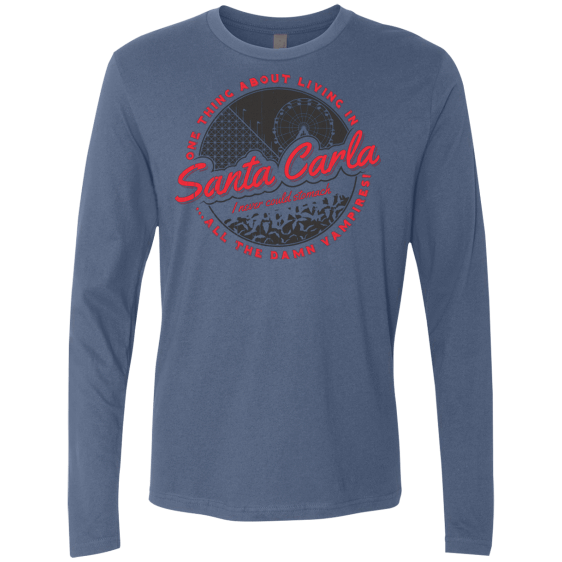 T-Shirts Indigo / Small Living in Santa Carla Men's Premium Long Sleeve
