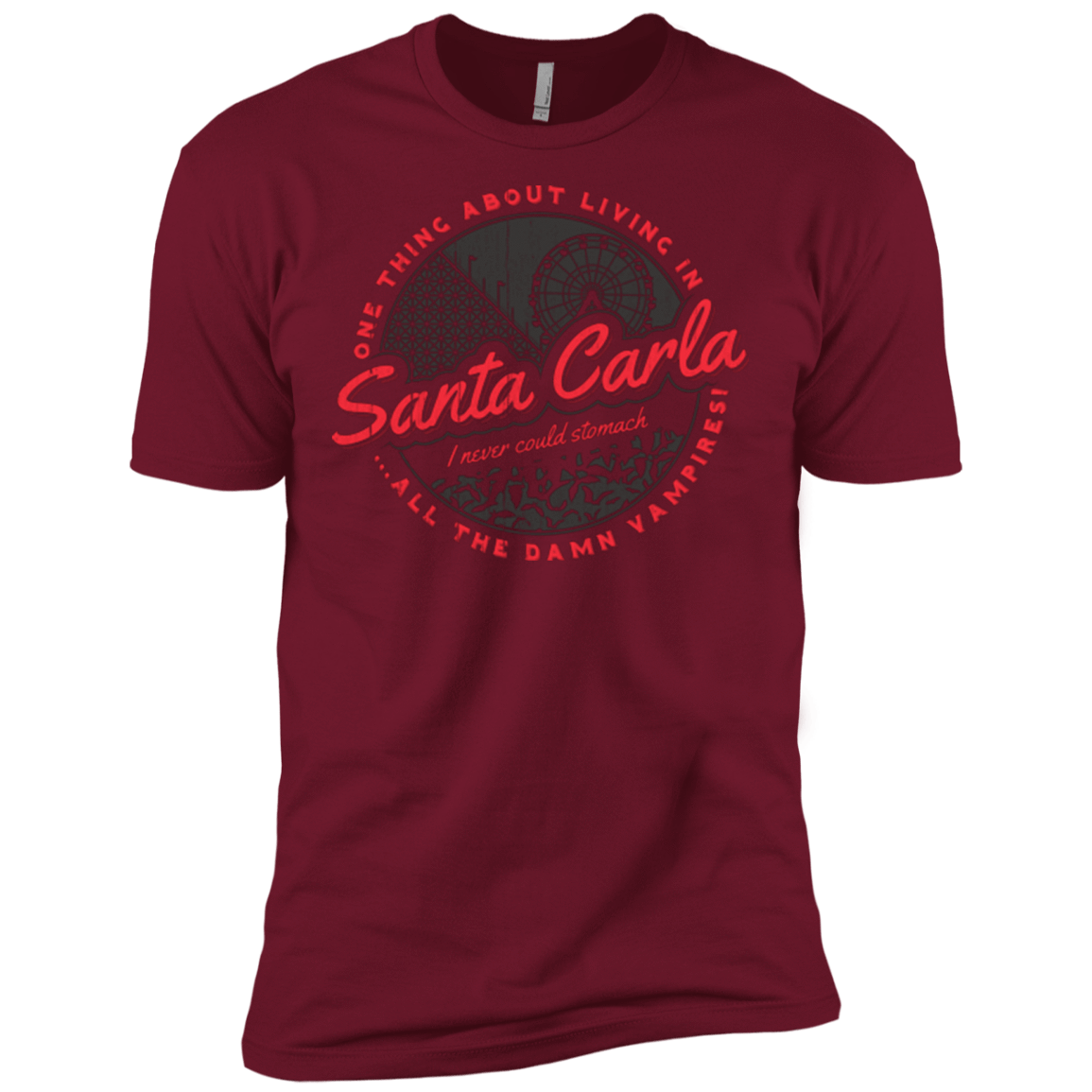 T-Shirts Cardinal / X-Small Living in Santa Carla Men's Premium T-Shirt