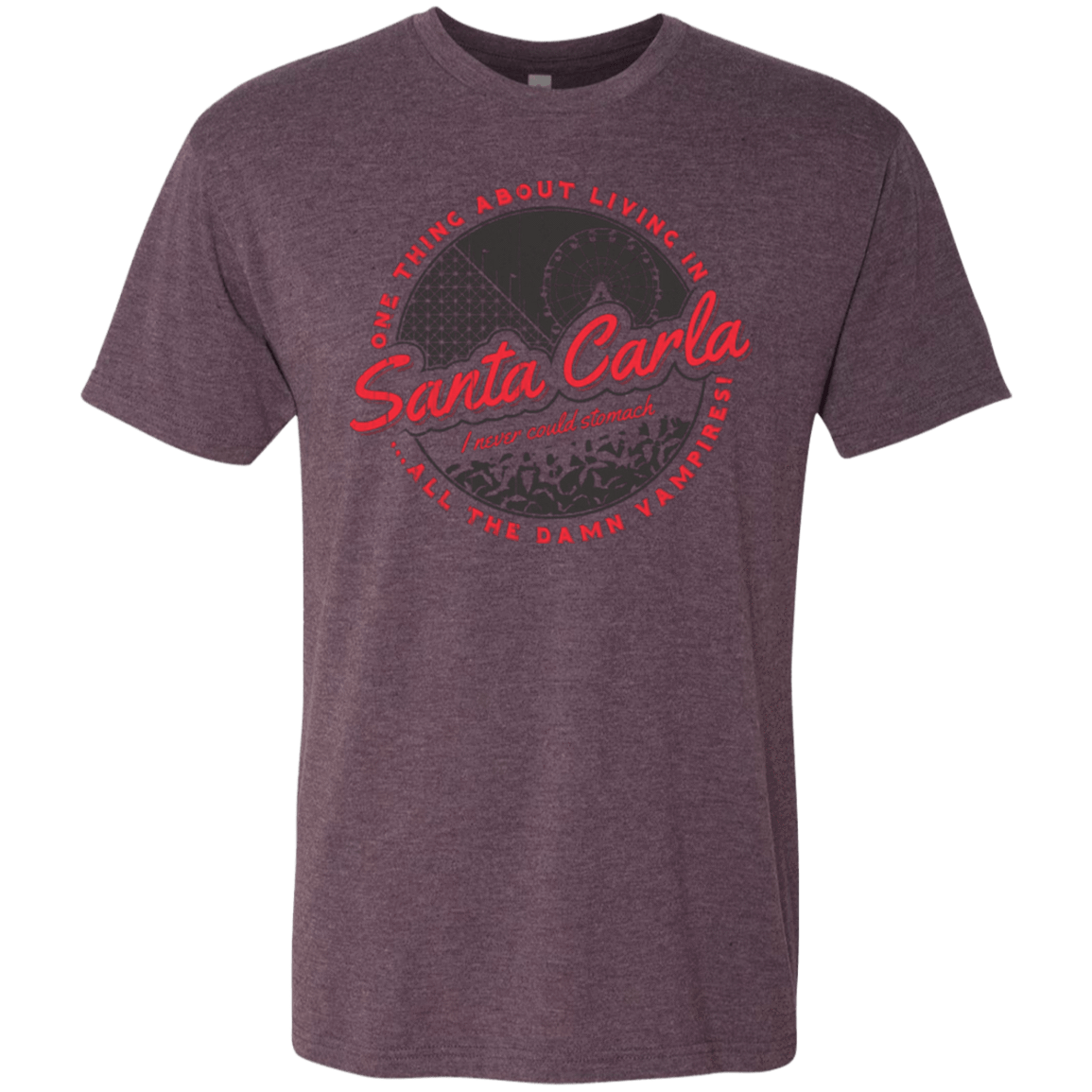 T-Shirts Vintage Purple / Small Living in Santa Carla Men's Triblend T-Shirt