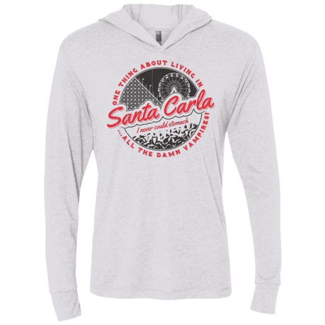 T-Shirts Heather White / X-Small Living in Santa Carla Triblend Long Sleeve Hoodie Tee