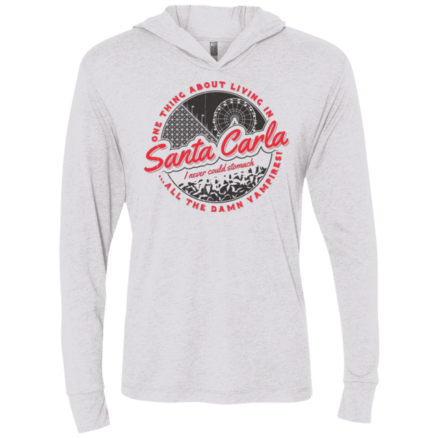 T-Shirts Heather White / X-Small Living in Santa Carla Triblend Long Sleeve Hoodie Tee