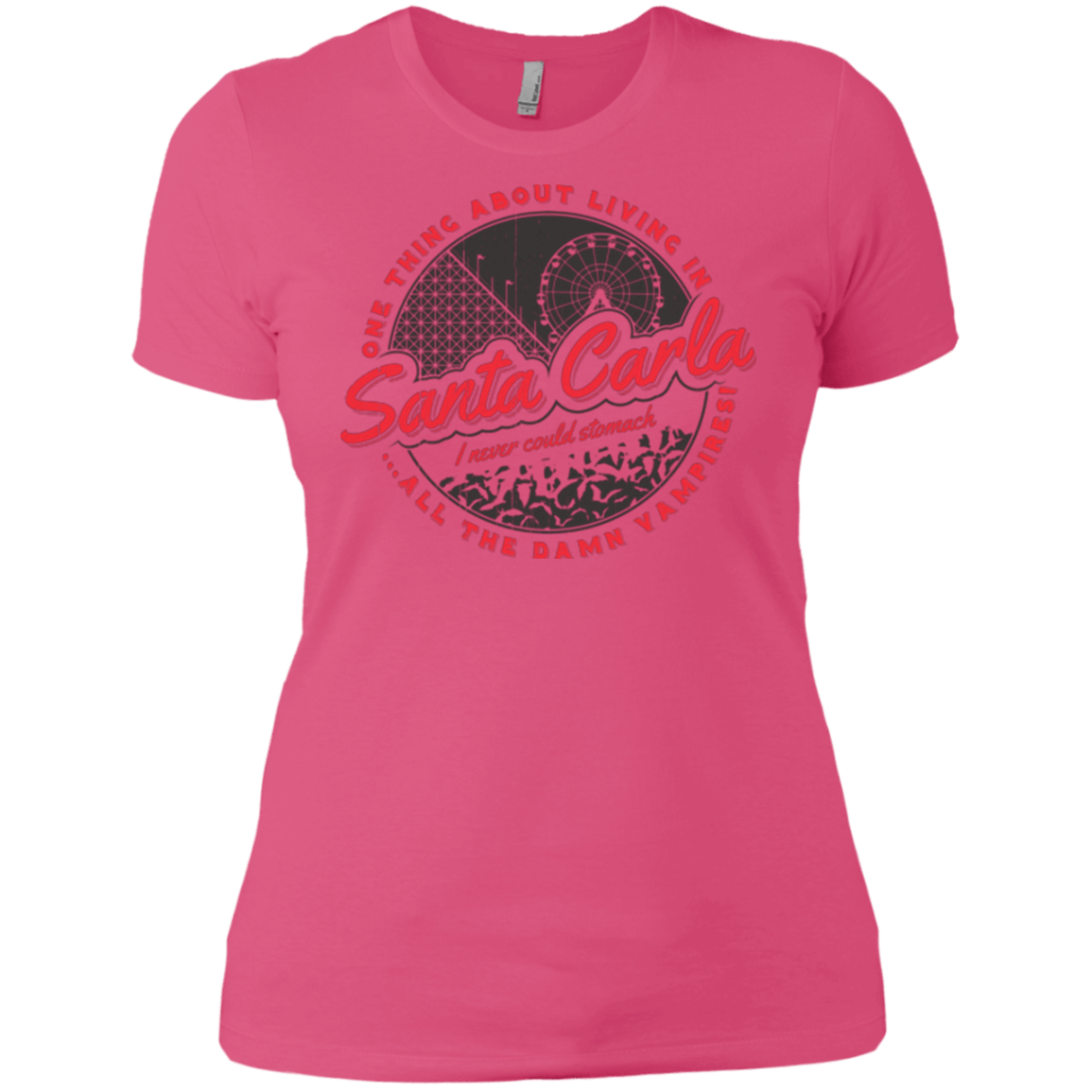 T-Shirts Hot Pink / X-Small Living in Santa Carla Women's Premium T-Shirt