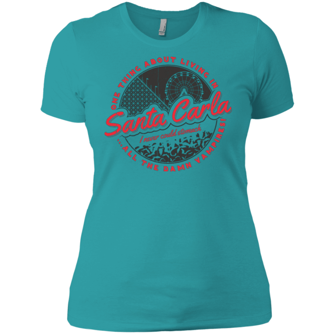 T-Shirts Tahiti Blue / X-Small Living in Santa Carla Women's Premium T-Shirt