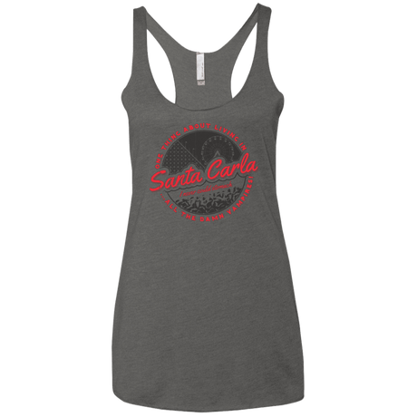 T-Shirts Premium Heather / X-Small Living in Santa Carla Women's Triblend Racerback Tank