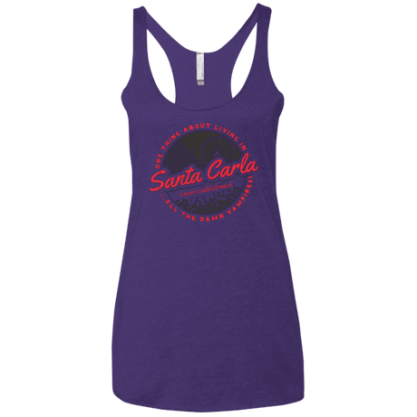 T-Shirts Purple / X-Small Living in Santa Carla Women's Triblend Racerback Tank