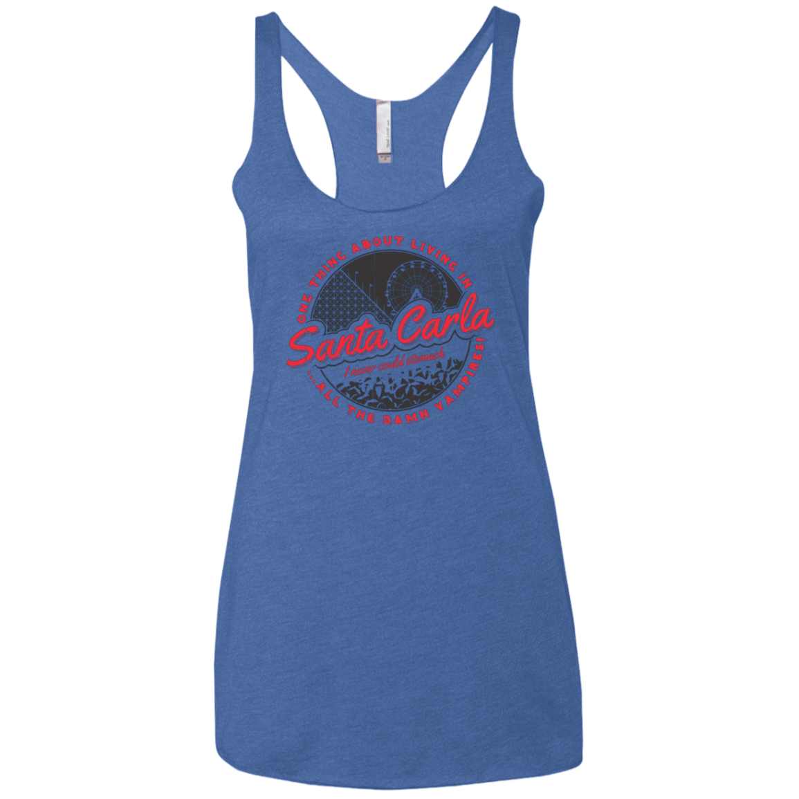 T-Shirts Vintage Royal / X-Small Living in Santa Carla Women's Triblend Racerback Tank
