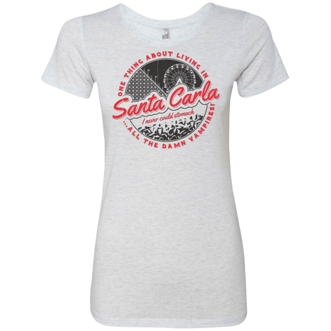 T-Shirts Heather White / Small Living in Santa Carla Women's Triblend T-Shirt