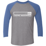 T-Shirts Premium Heather/Vintage Royal / X-Small Loading Awesomeness Men's Triblend 3/4 Sleeve