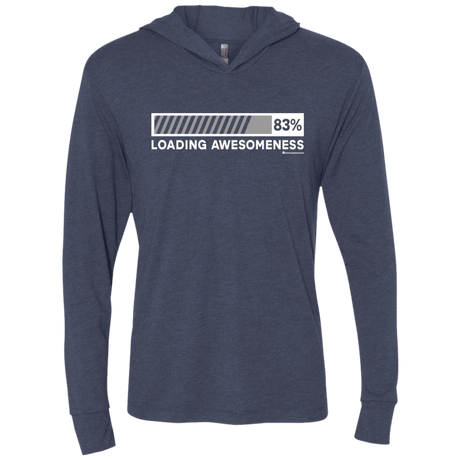 T-Shirts Vintage Navy / X-Small Loading Awesomeness Triblend Long Sleeve Hoodie Tee