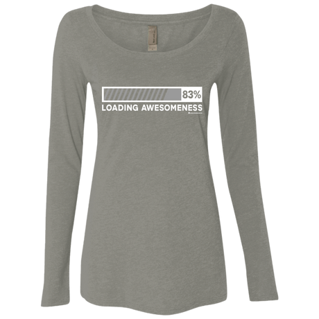 T-Shirts Venetian Grey / Small Loading Awesomeness Women's Triblend Long Sleeve Shirt
