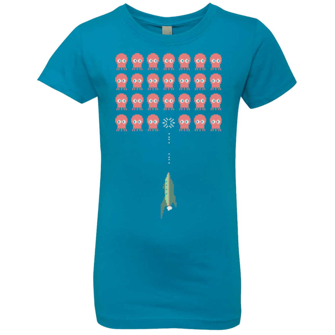 T-Shirts Turquoise / YXS Lobster invaders Girls Premium T-Shirt