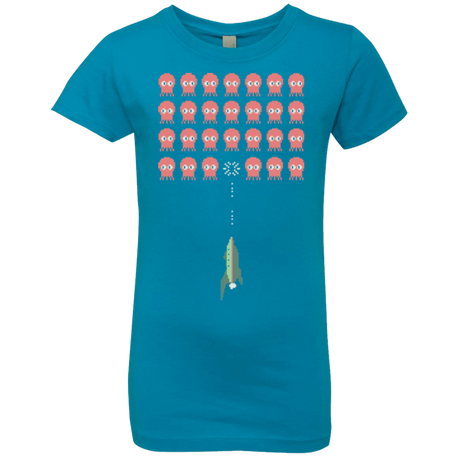 T-Shirts Turquoise / YXS Lobster invaders Girls Premium T-Shirt