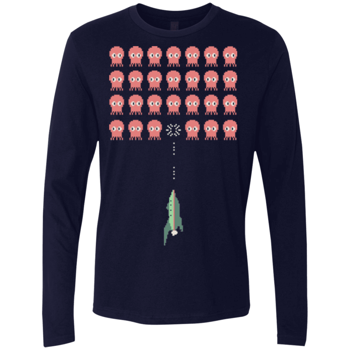 T-Shirts Midnight Navy / Small Lobster invaders Men's Premium Long Sleeve