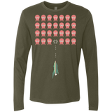 T-Shirts Military Green / Small Lobster invaders Men's Premium Long Sleeve