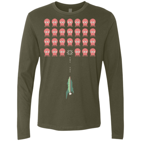 T-Shirts Military Green / Small Lobster invaders Men's Premium Long Sleeve