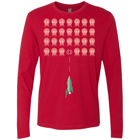 T-Shirts Red / Small Lobster invaders Men's Premium Long Sleeve