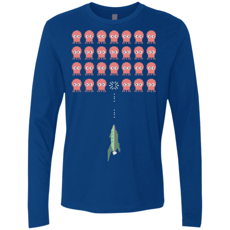 T-Shirts Royal / Small Lobster invaders Men's Premium Long Sleeve