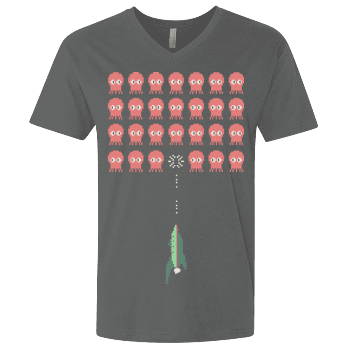 T-Shirts Heavy Metal / X-Small Lobster invaders Men's Premium V-Neck