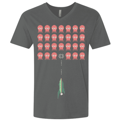 T-Shirts Heavy Metal / X-Small Lobster invaders Men's Premium V-Neck