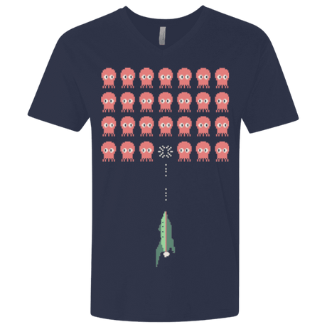 T-Shirts Midnight Navy / X-Small Lobster invaders Men's Premium V-Neck