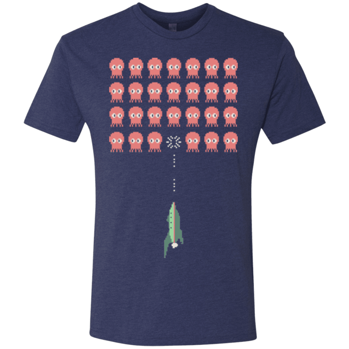 T-Shirts Vintage Navy / Small Lobster invaders Men's Triblend T-Shirt