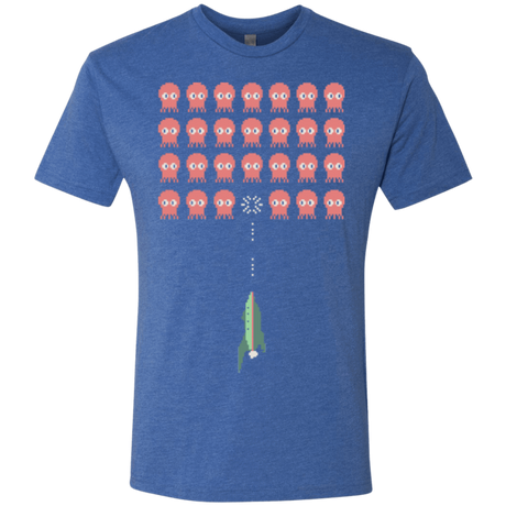 T-Shirts Vintage Royal / Small Lobster invaders Men's Triblend T-Shirt