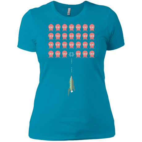 T-Shirts Turquoise / X-Small Lobster invaders Women's Premium T-Shirt