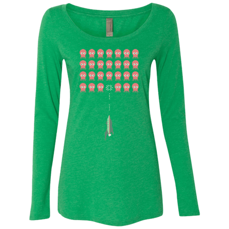 T-Shirts Envy / Small Lobster invaders Women's Triblend Long Sleeve Shirt