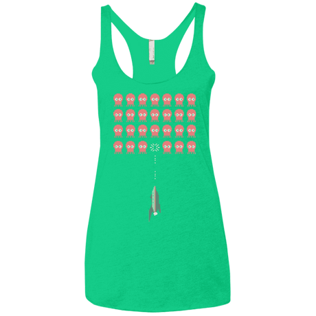 T-Shirts Envy / X-Small Lobster invaders Women's Triblend Racerback Tank
