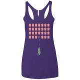 T-Shirts Purple / X-Small Lobster invaders Women's Triblend Racerback Tank