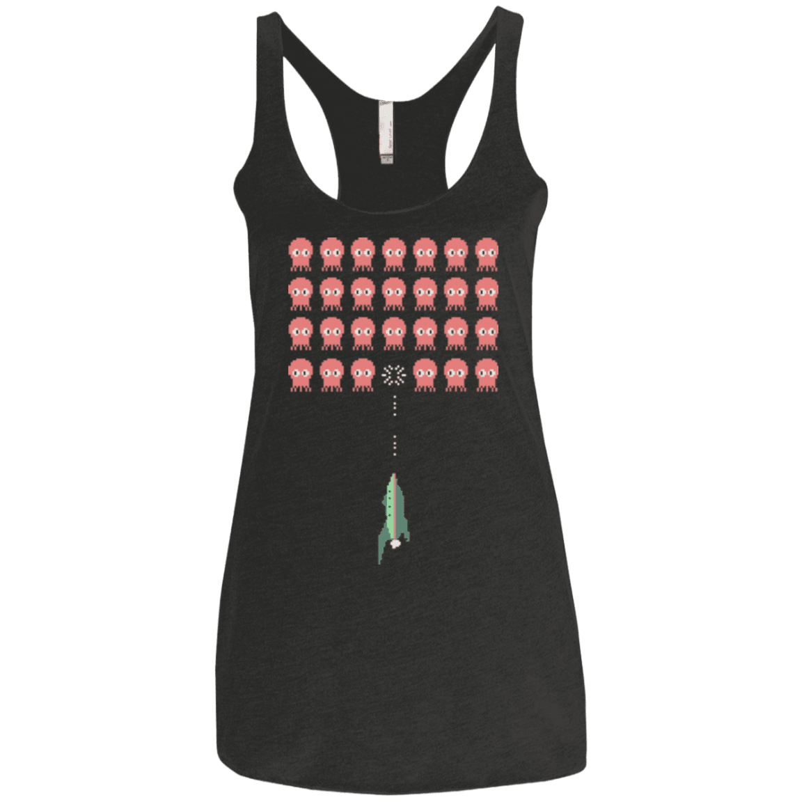 T-Shirts Vintage Black / X-Small Lobster invaders Women's Triblend Racerback Tank