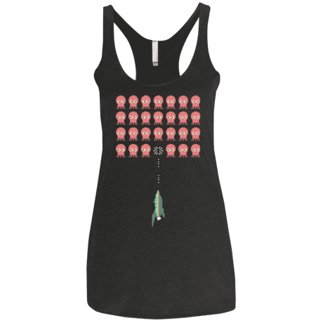 T-Shirts Vintage Black / X-Small Lobster invaders Women's Triblend Racerback Tank