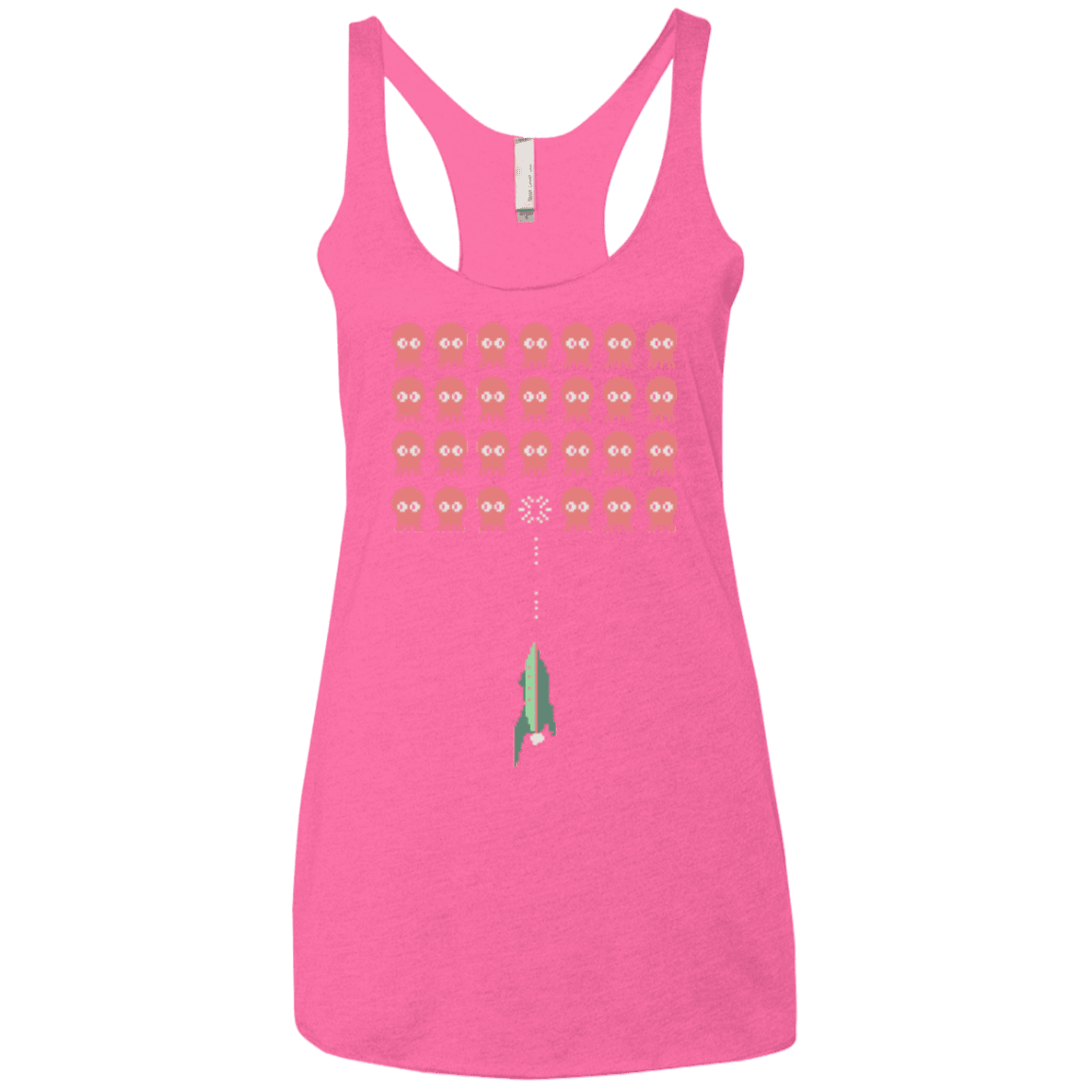 T-Shirts Vintage Pink / X-Small Lobster invaders Women's Triblend Racerback Tank