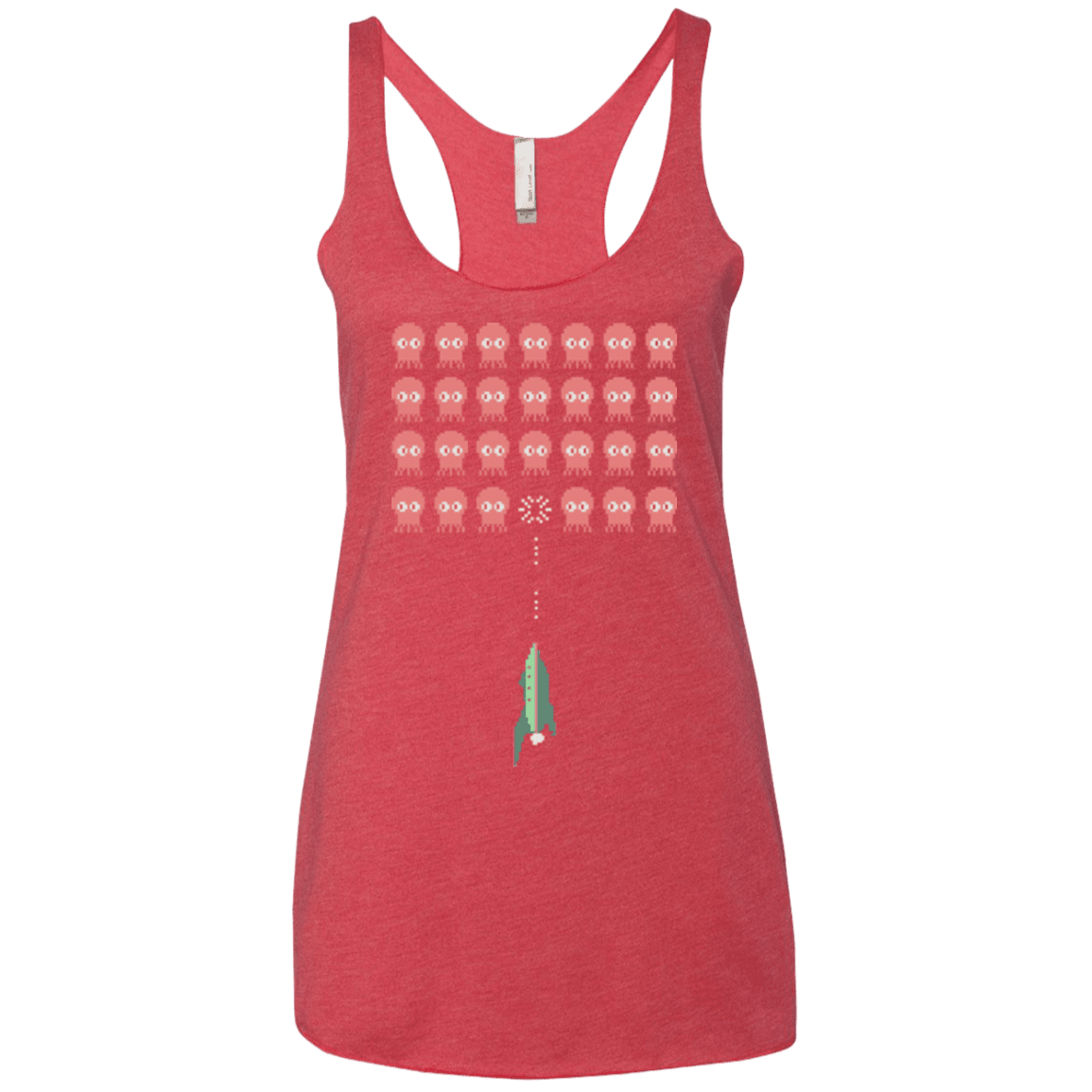 T-Shirts Vintage Red / X-Small Lobster invaders Women's Triblend Racerback Tank