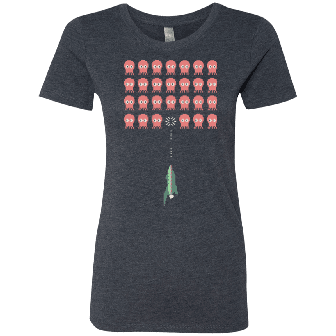 T-Shirts Vintage Navy / Small Lobster invaders Women's Triblend T-Shirt