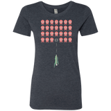 T-Shirts Vintage Navy / Small Lobster invaders Women's Triblend T-Shirt