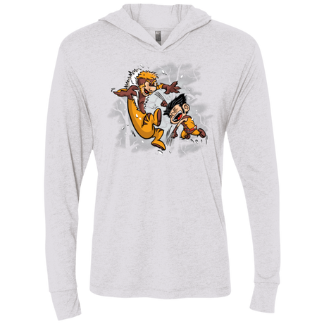 T-Shirts Heather White / X-Small Logan and Victor Triblend Long Sleeve Hoodie Tee