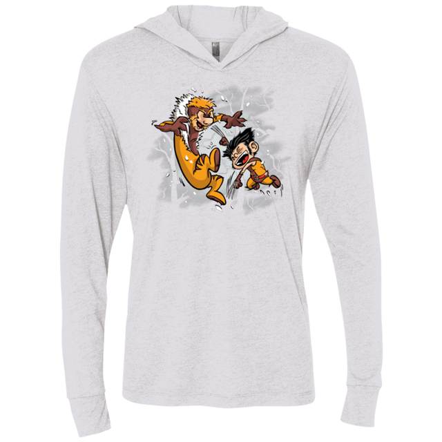 T-Shirts Heather White / X-Small Logan and Victor Triblend Long Sleeve Hoodie Tee
