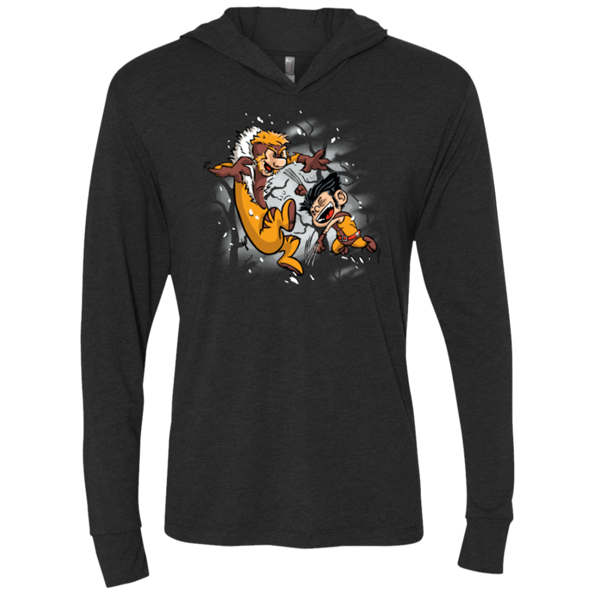 T-Shirts Vintage Black / X-Small Logan and Victor Triblend Long Sleeve Hoodie Tee