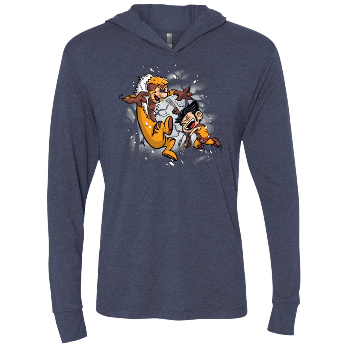 T-Shirts Vintage Navy / X-Small Logan and Victor Triblend Long Sleeve Hoodie Tee