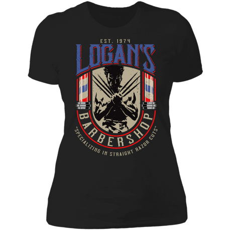 T-Shirts Black / X-Small Logans Barbershop Women's Premium T-Shirt