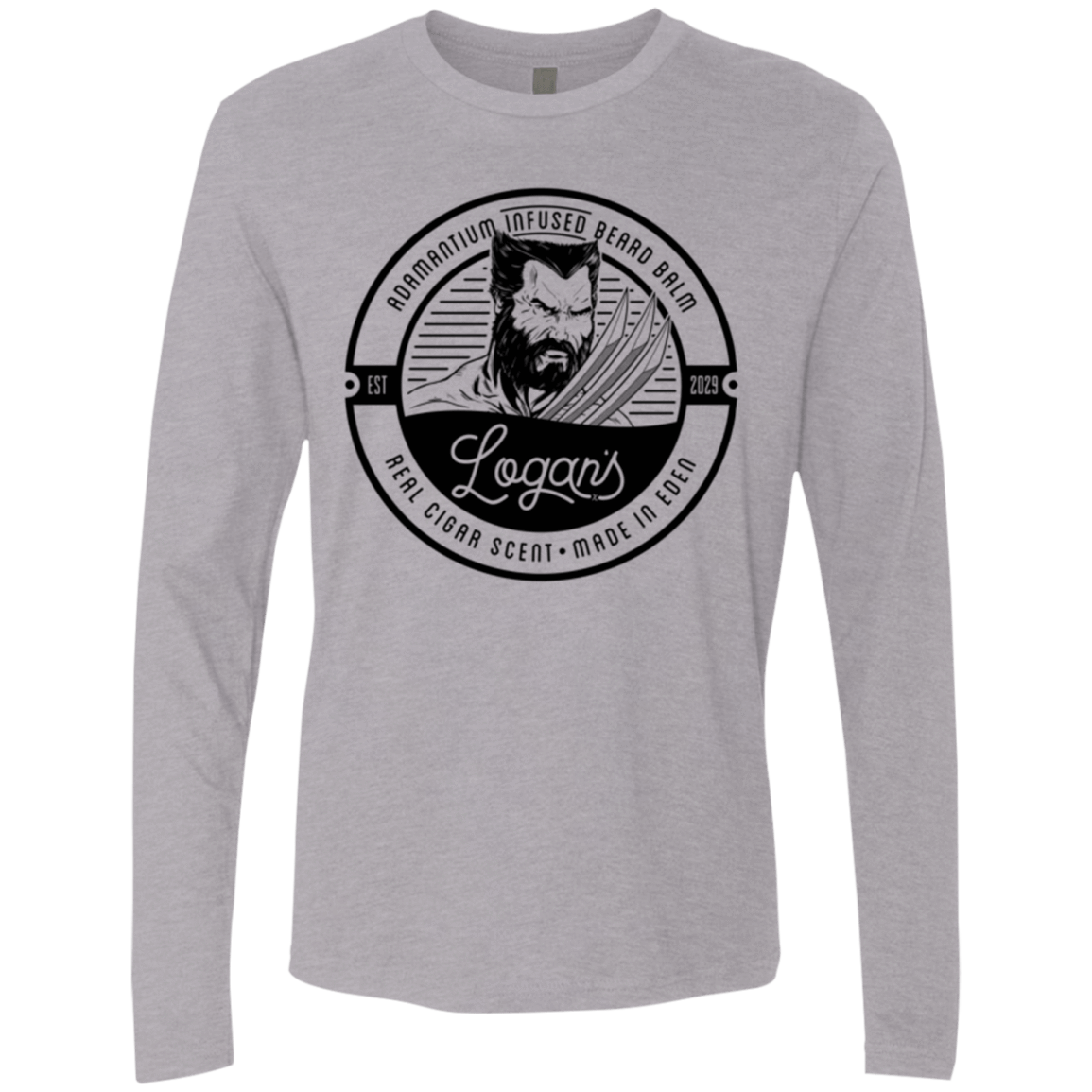 T-Shirts Heather Grey / Small Logans Beard Balm Men's Premium Long Sleeve