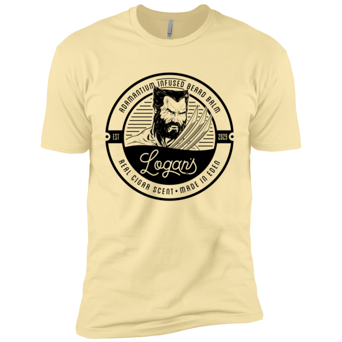 T-Shirts Banana Cream / X-Small Logans Beard Balm Men's Premium T-Shirt
