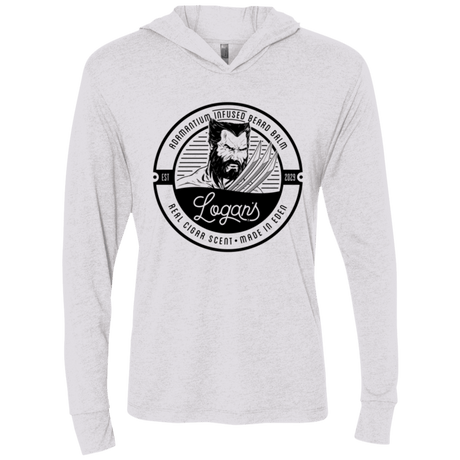 T-Shirts Heather White / X-Small Logans Beard Balm Triblend Long Sleeve Hoodie Tee
