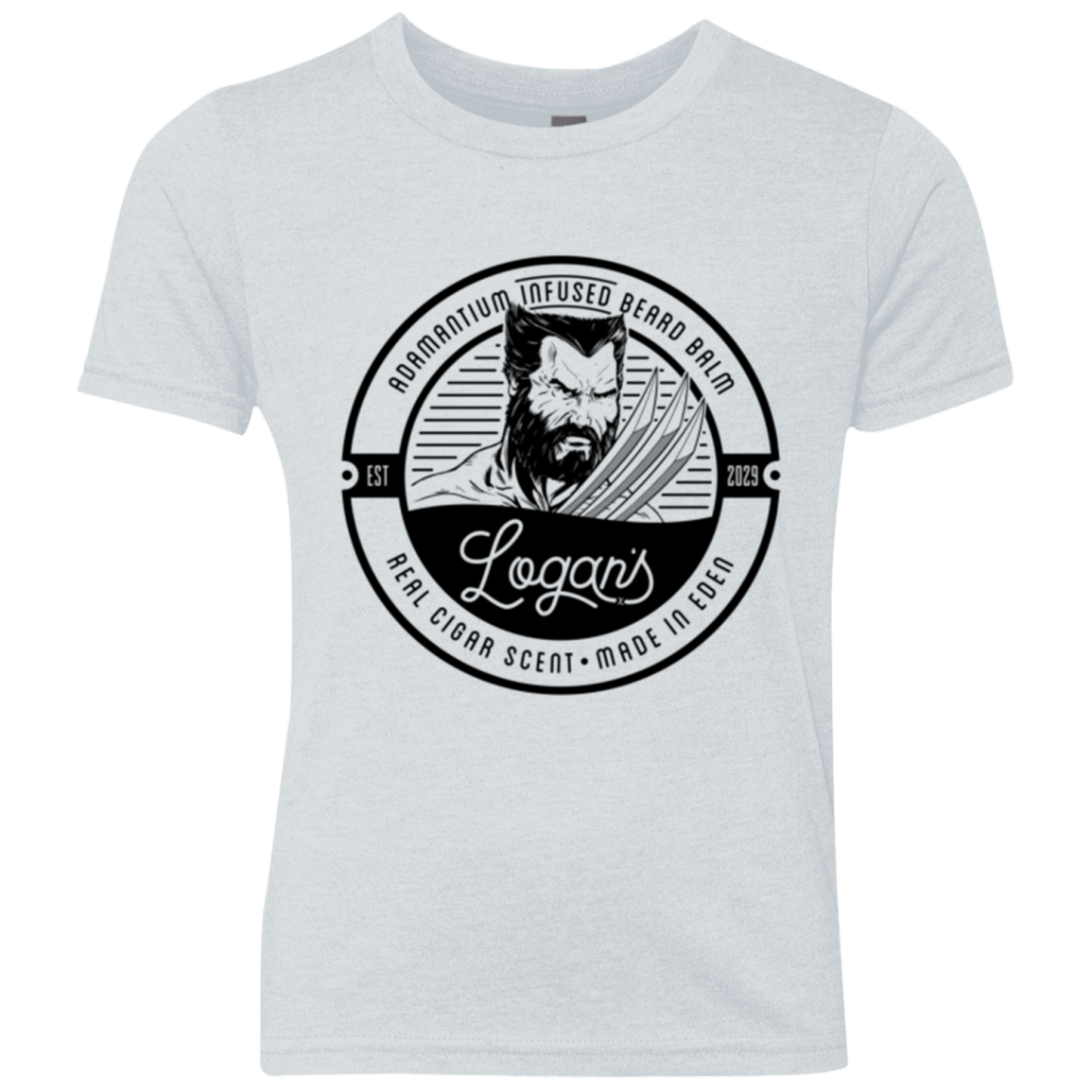 T-Shirts Heather White / YXS Logans Beard Balm Youth Triblend T-Shirt