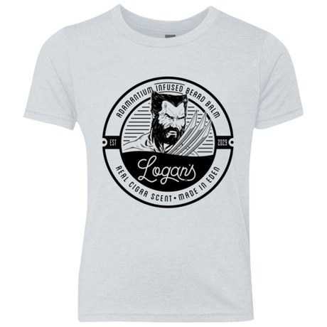 T-Shirts Heather White / YXS Logans Beard Balm Youth Triblend T-Shirt