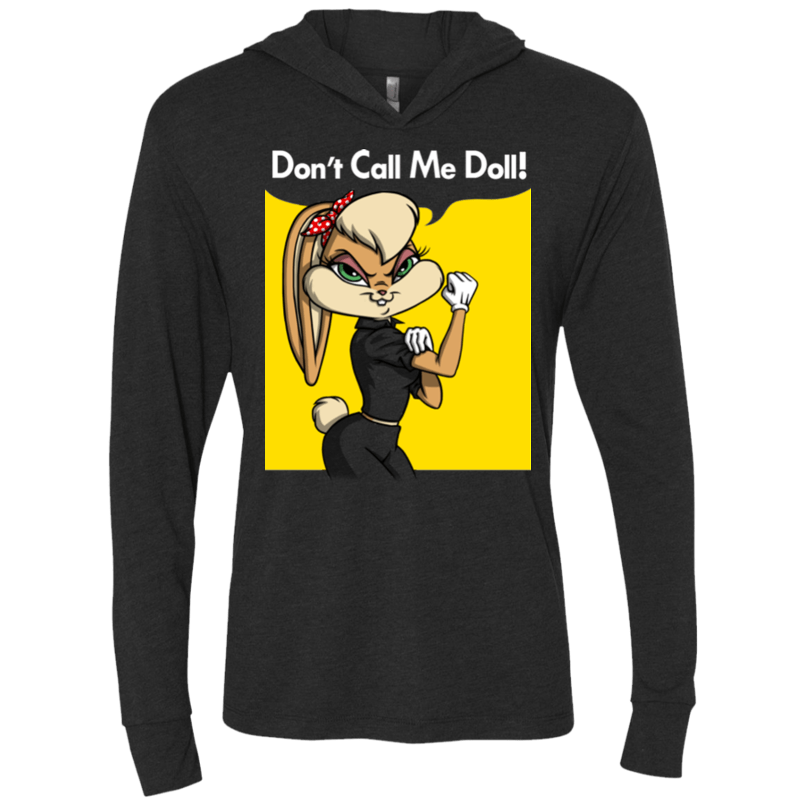 T-Shirts Vintage Black / X-Small Lola Dont Call me Doll Triblend Long Sleeve Hoodie Tee